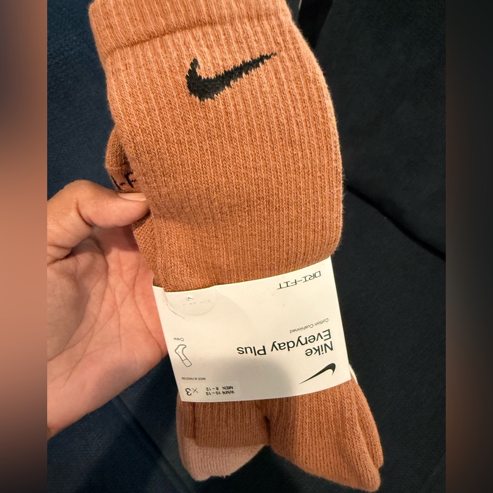Nike Everyday Plus Cushioned Training Crew Socks 3-Pack Natural Colors